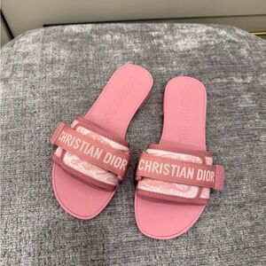 Christian Dior Pink Slide Sandals